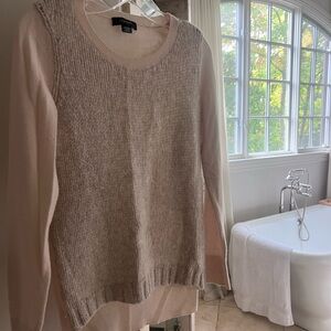 Christopher Fisher Cashmere and alpaca blend sweater cream sweater.